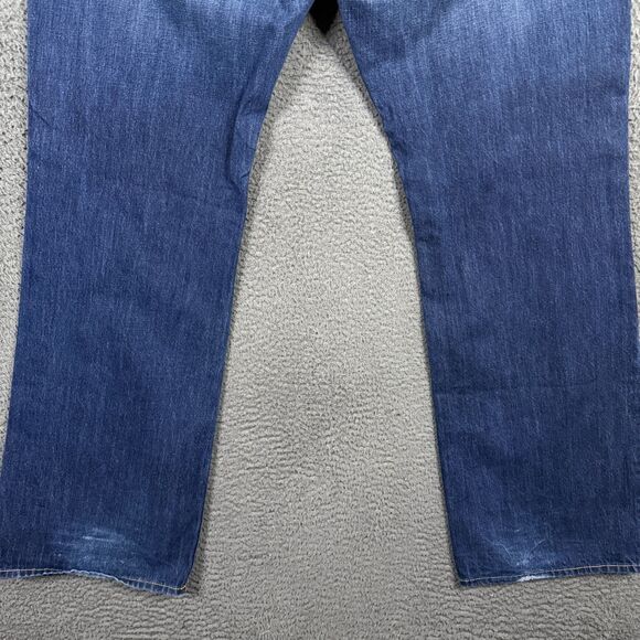 True Religion Jeans Mens 38x33 Blue Bootcut Dark Wash Denim Made in USA - Picture 12 of 16